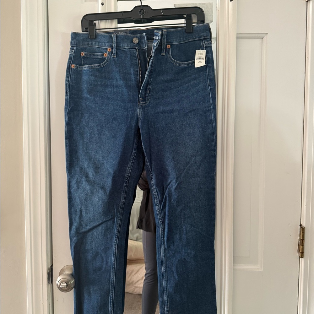 GAP Women's Vintage Slim High Rise Jeans (with stretch) - Dark Blue